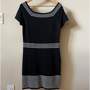 Max Studio black sweater dress.